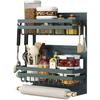 FENGFENG Magnetic Refrigerator Side Rack, Kitchen Paper Holder, Wrap Holder, Spice Rack, Laundry Storage, Refrigerator Storage, Easy To Apply (Dark Gr