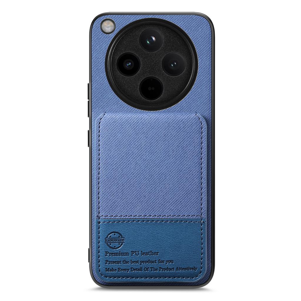 For Oppo Find X8 5G Case Cloth Texture Leather+PC+TPU RFID Blocking Phone Cover with Card Holder