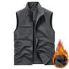 Velvet Vest Double-sided Vest for Men's Outdoor Leisure Warm Windproof Vest Stand Up Collar Top