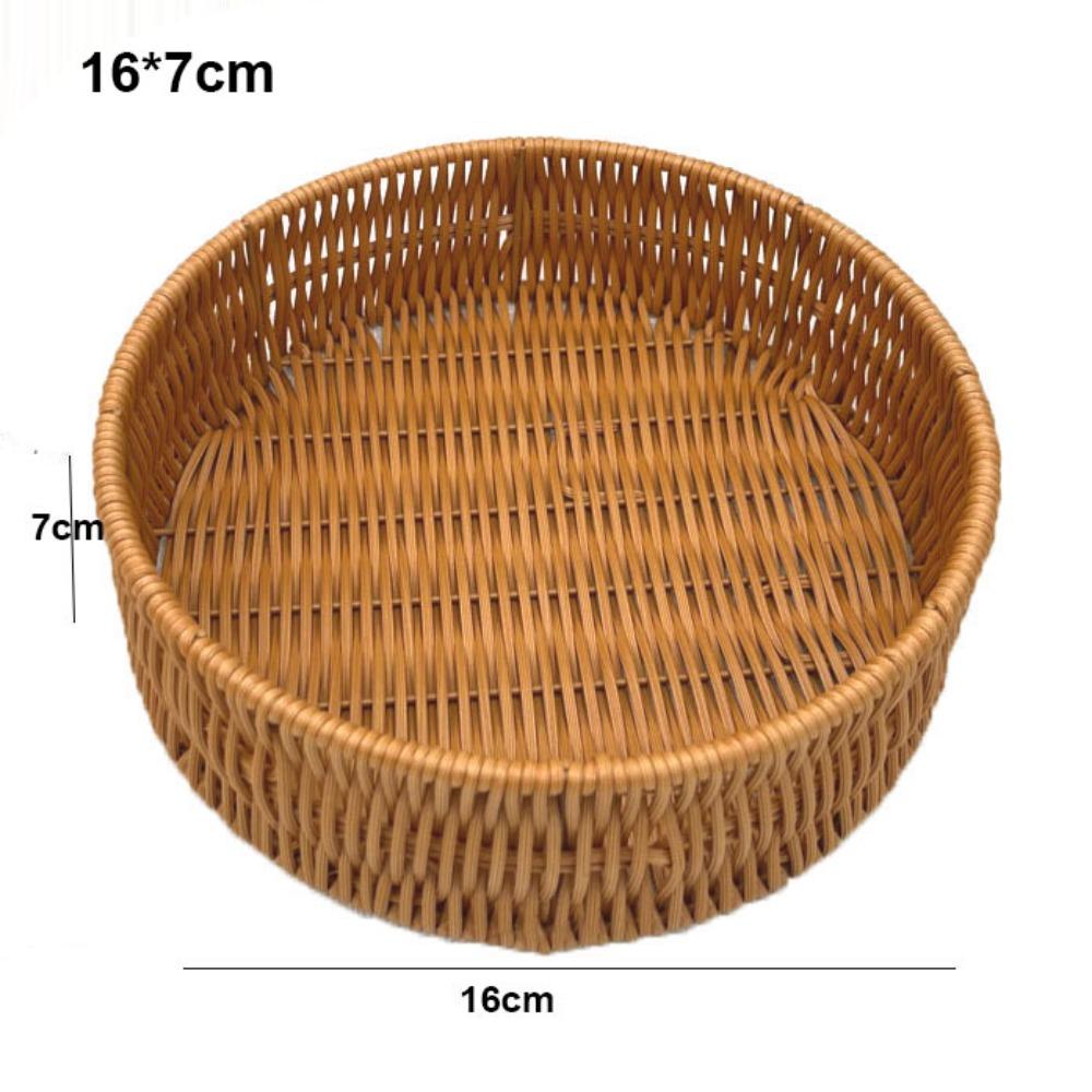 Твердость Ротанг Плетеная Тканая Сервировочная Корзина Ручной работы Ротанговая Корзина