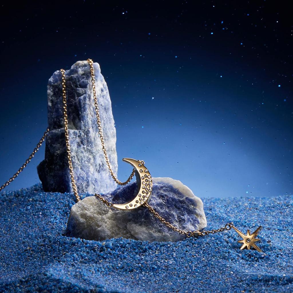 Ожерелье Olivia Burton Celestial North Star Moon Gold Официально лицензированное & (obj24100064) - Женский,