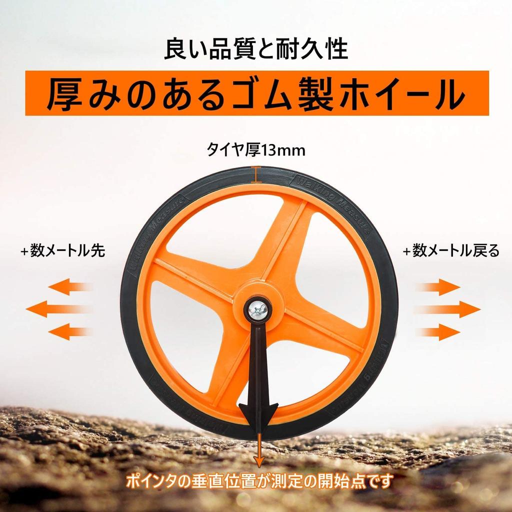 Zozen Walking Measure Измерение расстояния Измерение дороги 6 дюймов Телескопическое 10 см-9999 м Измерительное колесо Измерительное колесо Начальная точка Стрелка отмечена
