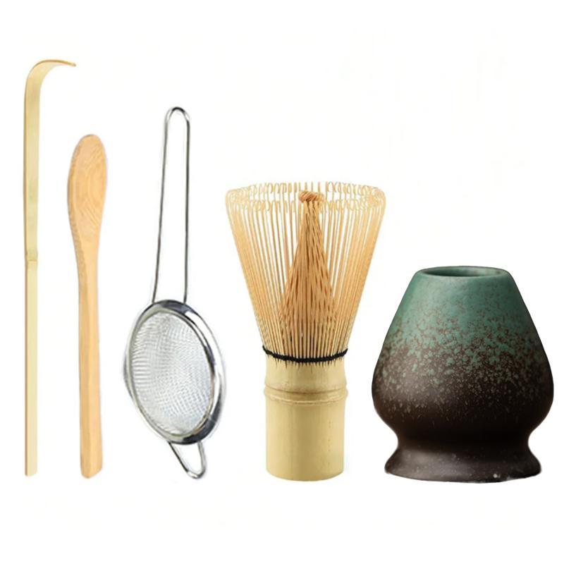 4 ШТ/5 ШТ/Набор Бамбуковая чайная ложка Венчик для матча Чайная ложка и совок Чайные ситечки Инструменты для приготовления чая