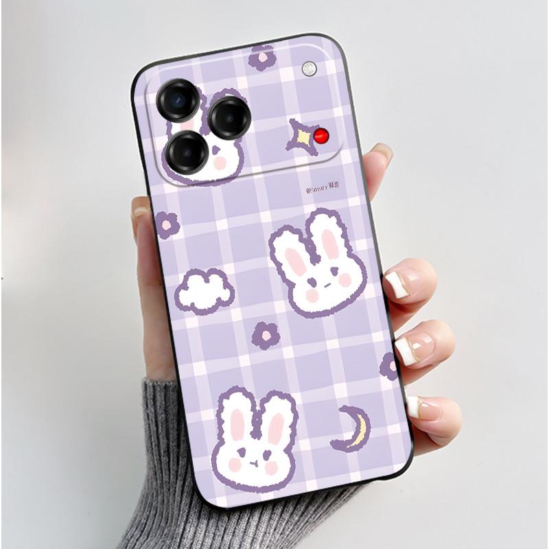Bumper Silicone Cute Black Phone Case For ZTE Blade V80 Vita/Nubia V80 Design Case Shockproof Soft Cartoon Panda Printed Cover