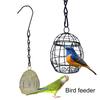Bird Hanging Feeder with Chain Large Capacity Bite Resistant Iron Wire Cage Type Feeding