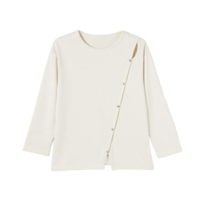 Легкая толстовка с датчиком кислорода, весенний стиль, круглый вырез, косая сегментированная ложная планка, дизайн, длинные рукава, толстовка для женщин