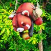 Подвесная садовая статуя, фигурка животного, подарочное украшение, забор, скульптура из смолы, маленькая фигурка панды для
