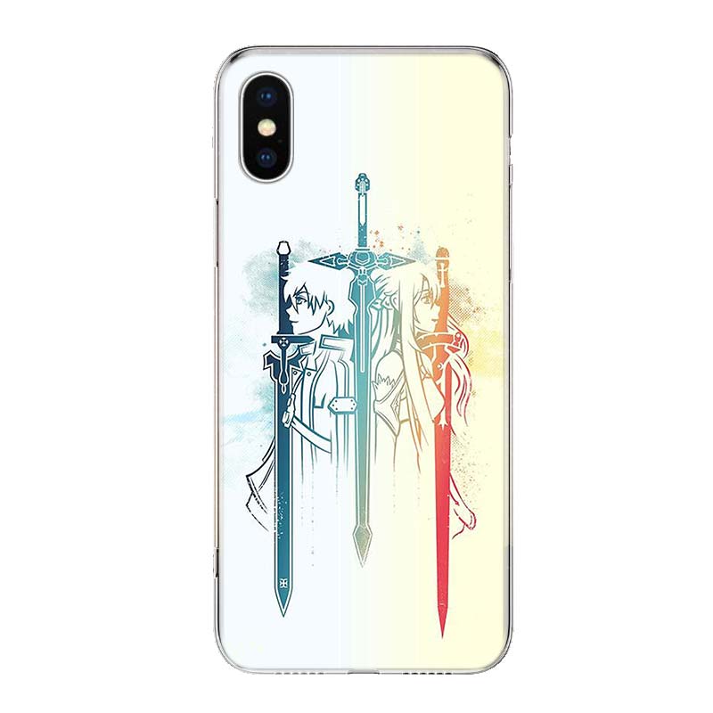 Sword Art Online kirito and asuna For IPhone 18 17 Air 16 15 14 Plus 13 Mini 12 11 Pro Max Phone Case 16E 7 Print 8 SE Fundas Cover