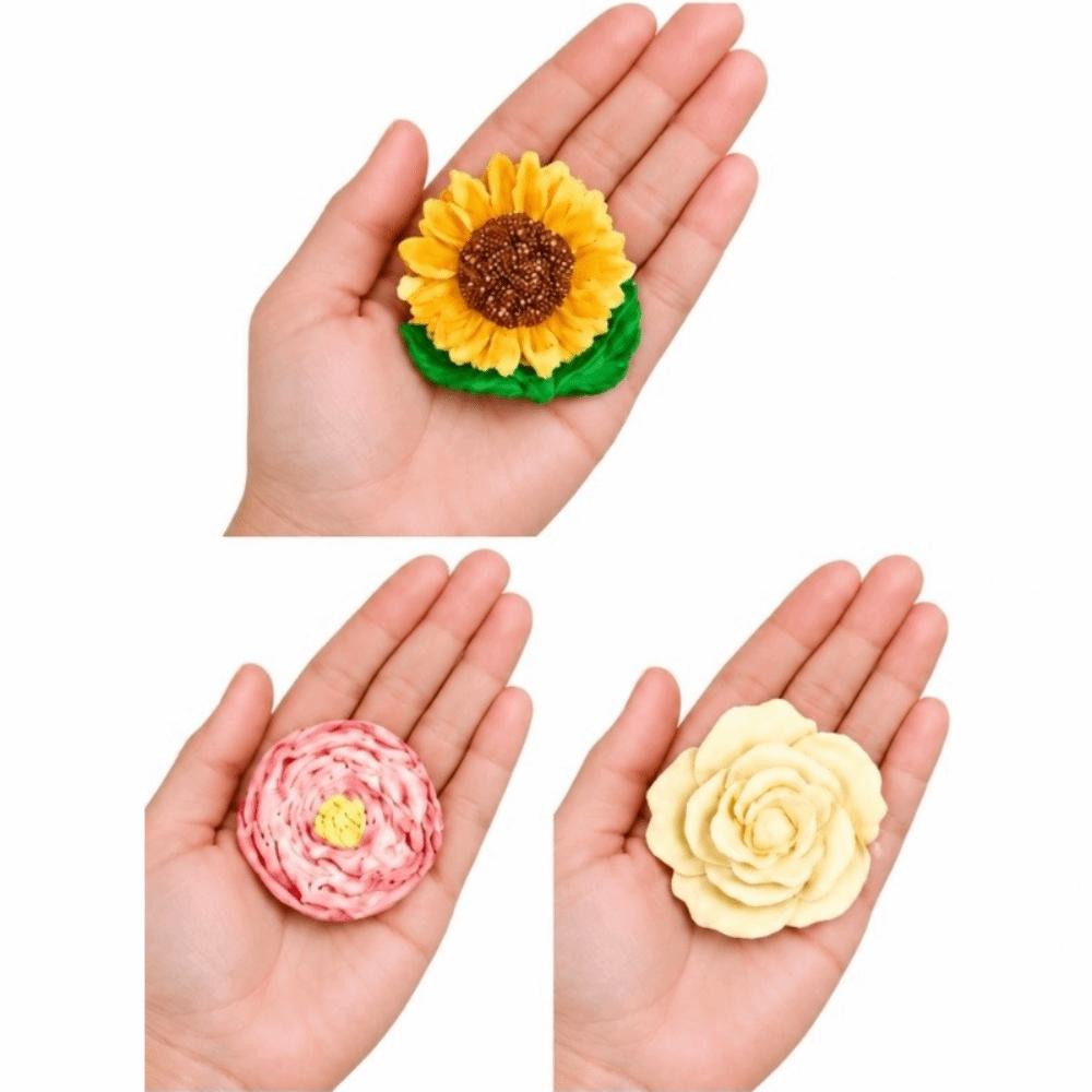 3pcs Sunflower Peony Rose Flower Silicone Mold Chocolate Candy Mold  DIY Craft Project
