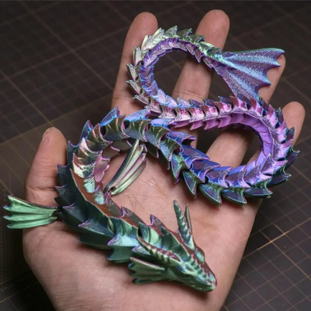Новая 3D-печать 45 см Модель Морского Дракона Мифический Дракон Настольные Украшения Многосуставные Активные Модели Домашние Украшения