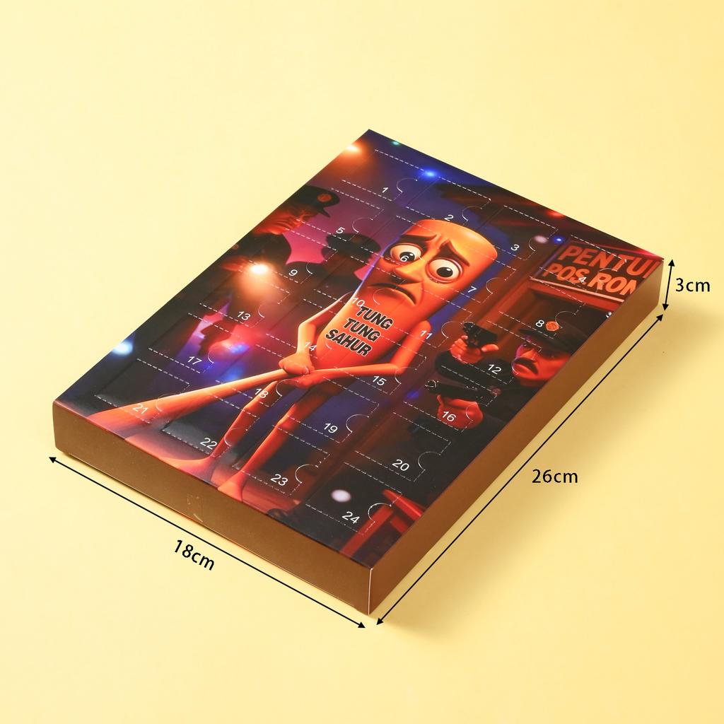 Итальянские 24 шт. Игрушки-сюрпризы Brainrot Tungtungtung Sahur Tralarero Tralala Bombardinocrocodilo Фигурки Брелок Подарки на день рождения