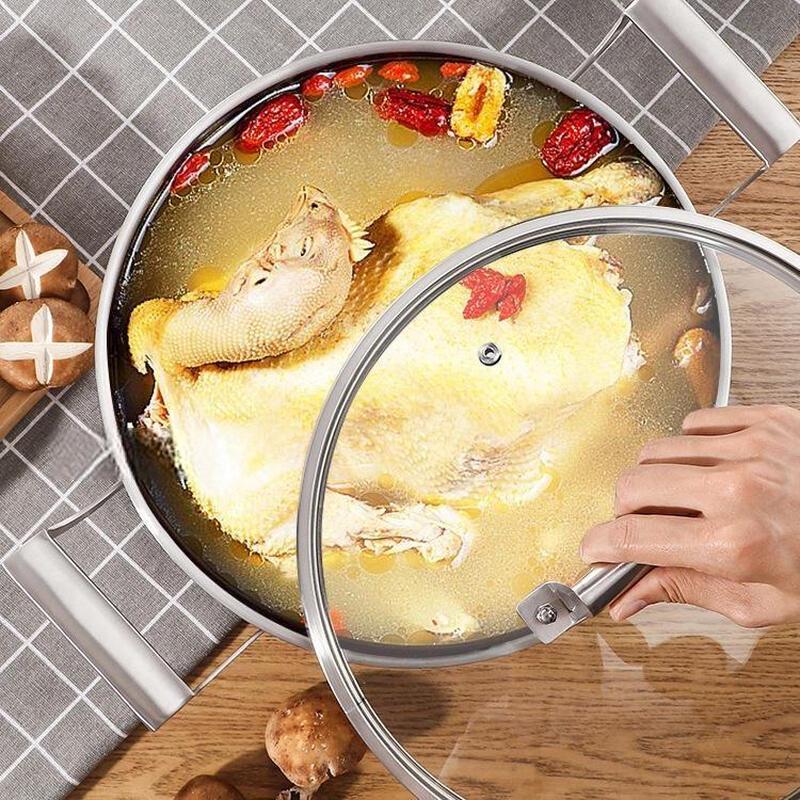 Кастрюля для супа Zhishi из нержавеющей стали 304 с плоским дном