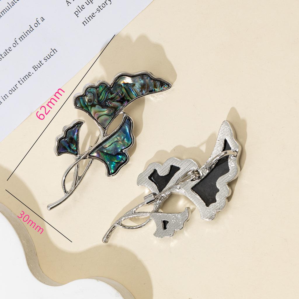 Ювелирные изделия из натурального перламутра с ракушками в виде кленовых листьев, брошь-подвеска для элегантных женщин-очаровашек, брошь-ювелирное изделие в подарок 62x30 мм