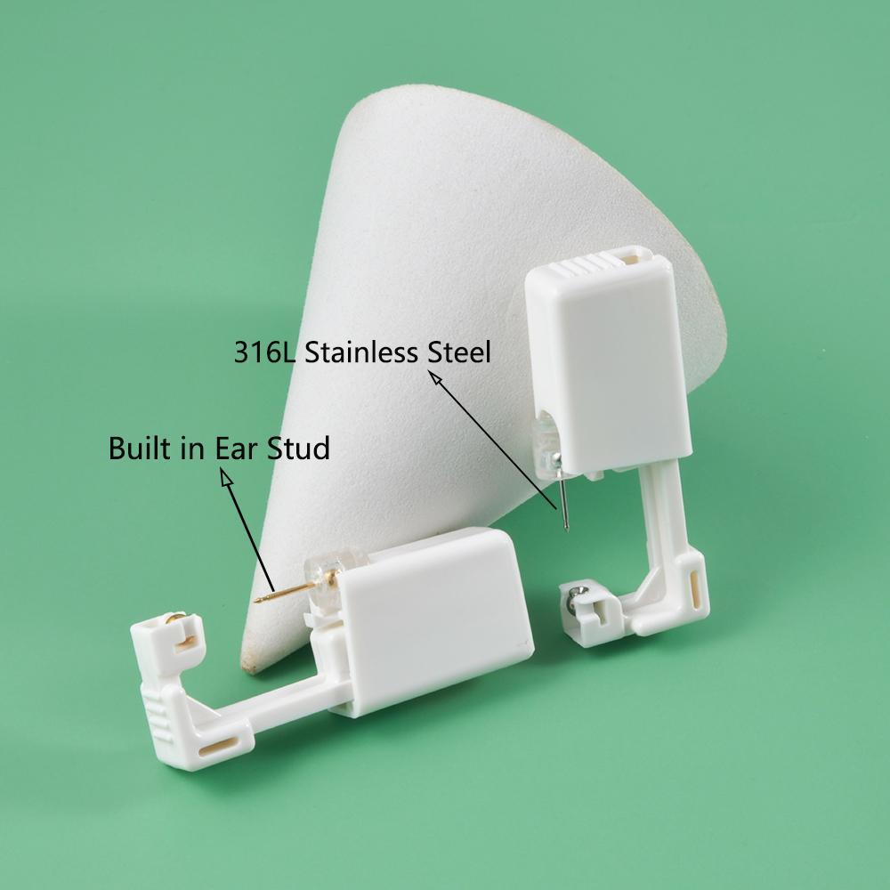 Простой в использовании 24-каратное золотое покрытие Различные хрустальные Безопасный Пистолет для прокола ушей Шарики Комплект Одноразовый Дезинфицирующий Машина для пирсинга ушей Гвоздики