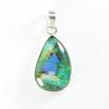 Certified Natural Aurora Opal 25.65 Ct 925 Sterling Silver Pendant best Gift