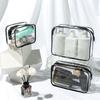 Transparent Toiletry Bag Travel Portable Toiletry Storage Bag Travel Cosmetic Bag Storage Bag Large Pocket and Zipper Closure