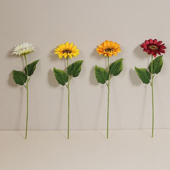 Искусственный подсолнух, имитация, с гибким стеблем, искусственная ветка подсолнуха для дома, офиса, свадебных вечеринок, центральный элемент