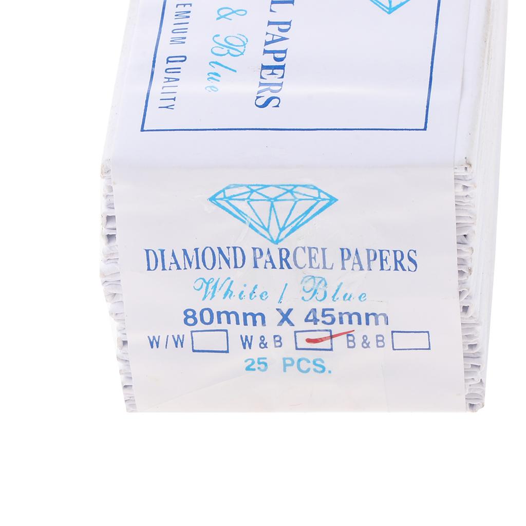 25 Pieces Diamond Parcel Papers 80 X 45mm Jewelry Supplies