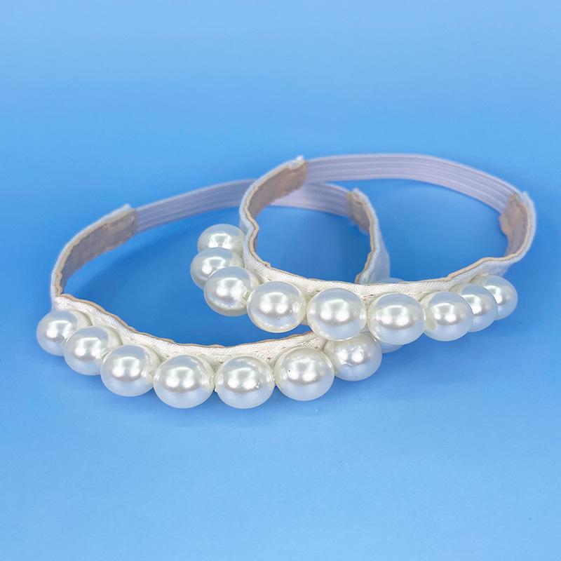 1 пара женских шнурков для обуви на высоком каблуке, украшения, пряжка, ленивые шнурки, эластичная лента, нескользящий ремень на каблуке, нескользящий ремень