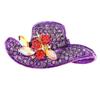 Purple Color Rhinestone Hat Brooches For Women Fashion Winter Coat Pin Wedding Accessories High Quality New