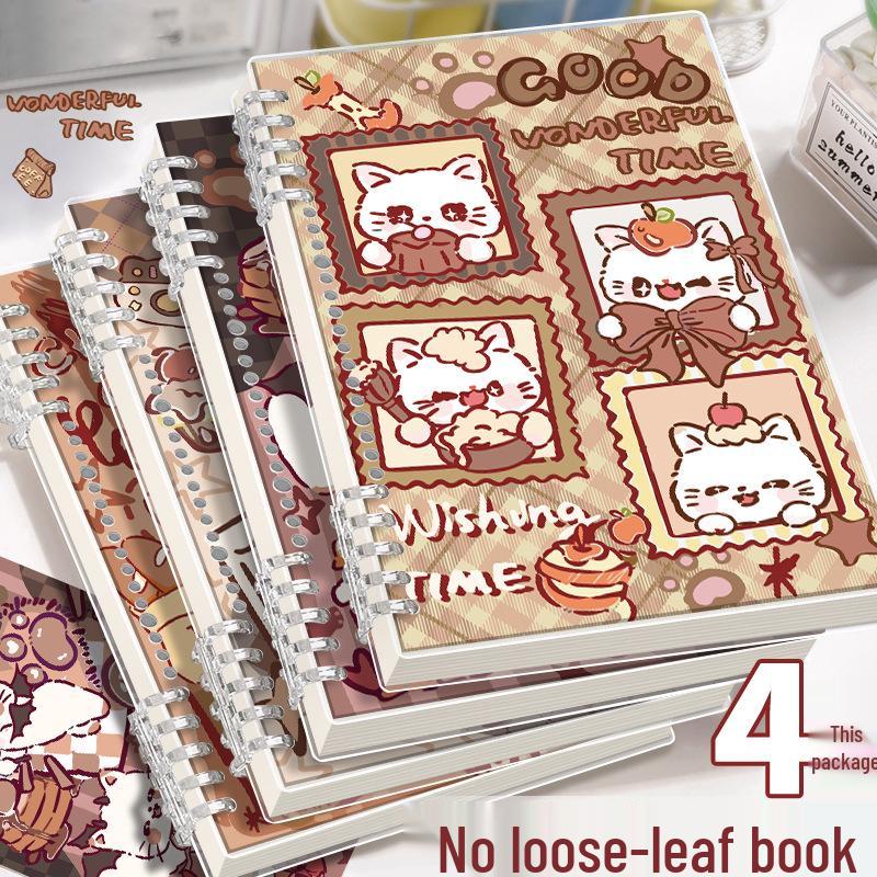 Тетрадь на спирали B5 "Мяу Фан" без линеек для учеников средней школы - Специальное издание в клетку