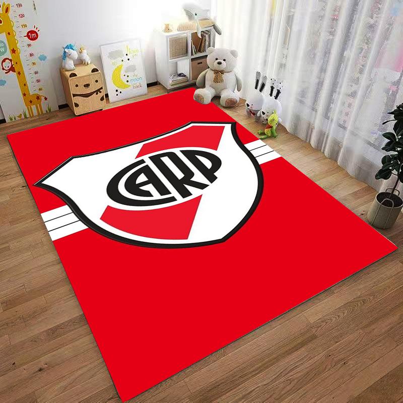 "Red Carpet with Shield Design and CARP Letters Modern Style" Suitable for use as an anti-slip for living room bedroom sofas