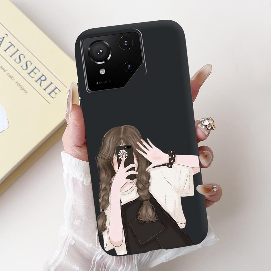 Чехол для Asus Rog Phone 9 Pro 5G Популярный Цветочный Мультяшный Мягкий Черный Силиконовый Ударопрочный Чехол Для Asus Rog Phone 9 FE Phone9 Capa