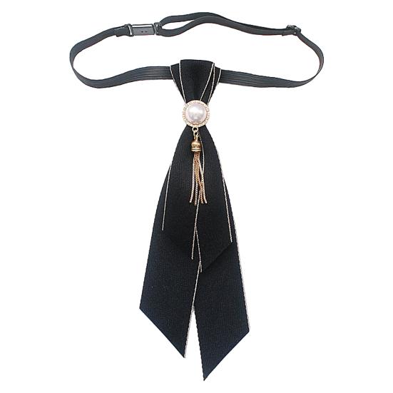 Yousheng Unisex Bank Tie-Free Neck Tie Detachable Academic Style Bow Tie White Shirt Hotel Professional Collar Flower Accessory