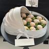 Элегантная многоразовая корзина с бумажной цветочной композицией, коробка для упаковки подарка на детский праздник, украшение для празднования свадьбы