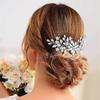 Vintage Bridal Insert Comb Rhinestone Headpiece Trendy Wedding Party Hair Clip  for Women