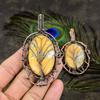 Malinga Jasper Gemstone Copper Wire Wrap Jewelry Pendant 3.55"