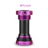 HASSNS Threaded Bike Bottom Bracket, Black/Red/Blue/Purple/Titanium color/Gold/Dazzle BB52 68/73mm MTB Integral Sealed Steel Bea