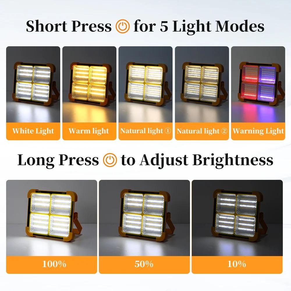 Outdoor Solar Portable Lantern Lamps  Solar Led Camping Light Power Tent Light Emergency Flashlight USB Rechargeable Led Lamp