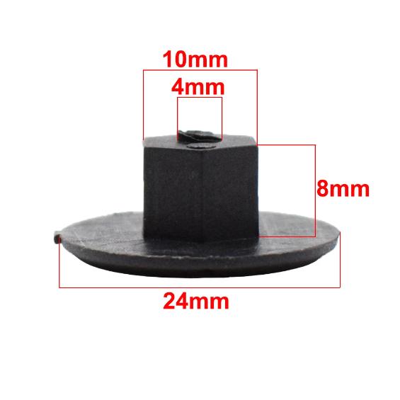 10 шт. 4 мм пластиковая крепежная гайка для Mercedes Benz Fender брызговик колесная арка бампер панель фиксатор зажим заклепка