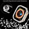 Совместим с Apple Watch Ultra 2 / Apple Watch Ultra 49 мм Двурядный чехол с бриллиантами, ПК бампер, защитные чехлы, женский мужской, кристально блестящий