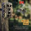 Trail Camera 8K Wildlife Camera with BT GPS WiFi  APP Night Vision  Camera Waterproof  60MP Photos