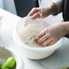 Rotating Double Layer Fruit Basket Removable Kitchen Vegetable Drainer Creative Spin Washing Bowl for Home Strainer Kitchen Tool