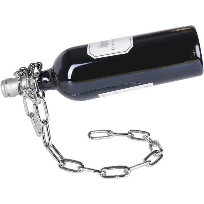 Porte-bouteille de vin - BRUBAKER - Métal - Carte de vœux incluse - Idée cadeau originale - Décoratif