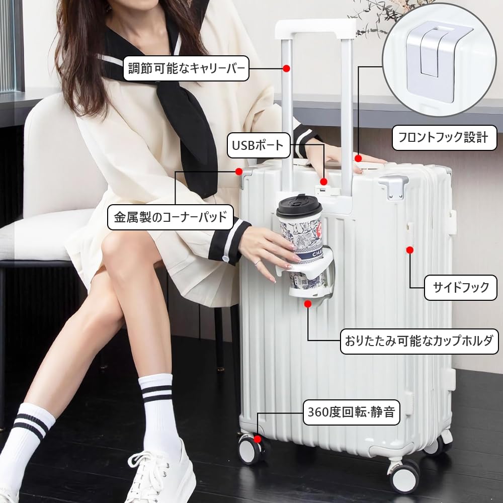 Сумка для переноски с USB-зарядкой, скрытая застежка-молния на 360 градусов, двойная дорожная молния для деловых поездок на ночь [DANCINGWOLVES] Чемодан, чехол, ручная кладь