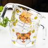 Glass Measuring Cup with Spout 500ml Heat-Resistant Kitchen Measuring Tool Microwave Safe Milk Cup for Kids Breakfast