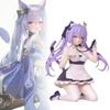 14 см аниме-фигурка Genshin Impact Keqing Cat Ear Maid Sexy Girl ПВХ фигурка игрушки коллекционная модель куклы