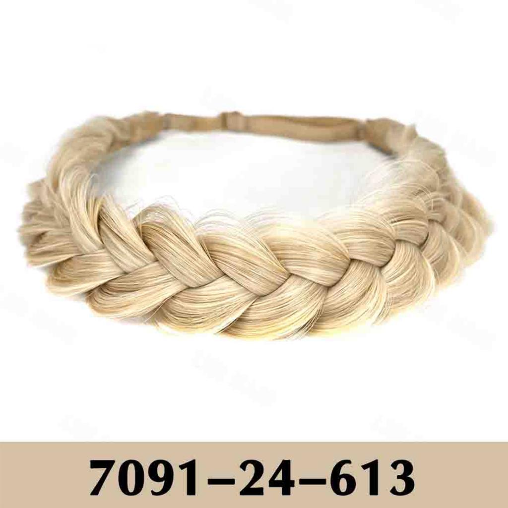 1 шт. Классический 3-х прядный плетеный ободок для волос синтетический парик ободок для волос натуральный настоящий парик косички подходит для женщин девочек