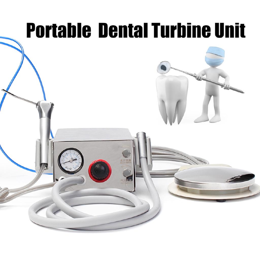 600 мл портативный стоматологический турбинный агрегат, 3-ходовой шприц, 4 отверстия, ножной переключатель с воздушным управлением, ирригатор для полости рта, набор инструментов для отбеливания зубов