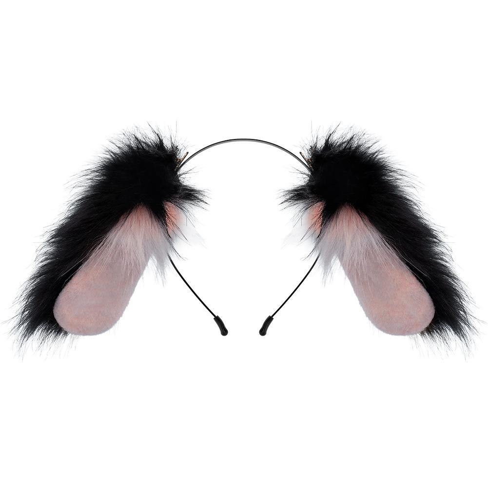 Cute plush floppy-eared dog headband and hair clip Lolita Simulated rabbit ear headband cosplay Prop Animal Ears