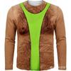 T-shirt da uomo a maniche lunghe con girocollo e stampa 3D per Autunno e Inverno