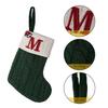 Рождественский чулок Подвеска Рождественский чулок Подарок Украшение Буква алфавита Носок 2026 Новый год Декоративный вязаный носок