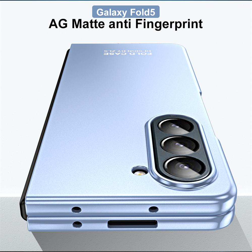 Роскошный чехол с покрытием для Samsung Galaxy Z Fold 5, тонкий корпус, матовая складная пленка с полным покрытием, защитная пленка, аксессуары