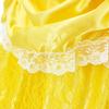 Princess Deluxe Sizes Party Cosplay [CQDY] Children's Dress, 7-Piece Set, Yellow, 4-5,
