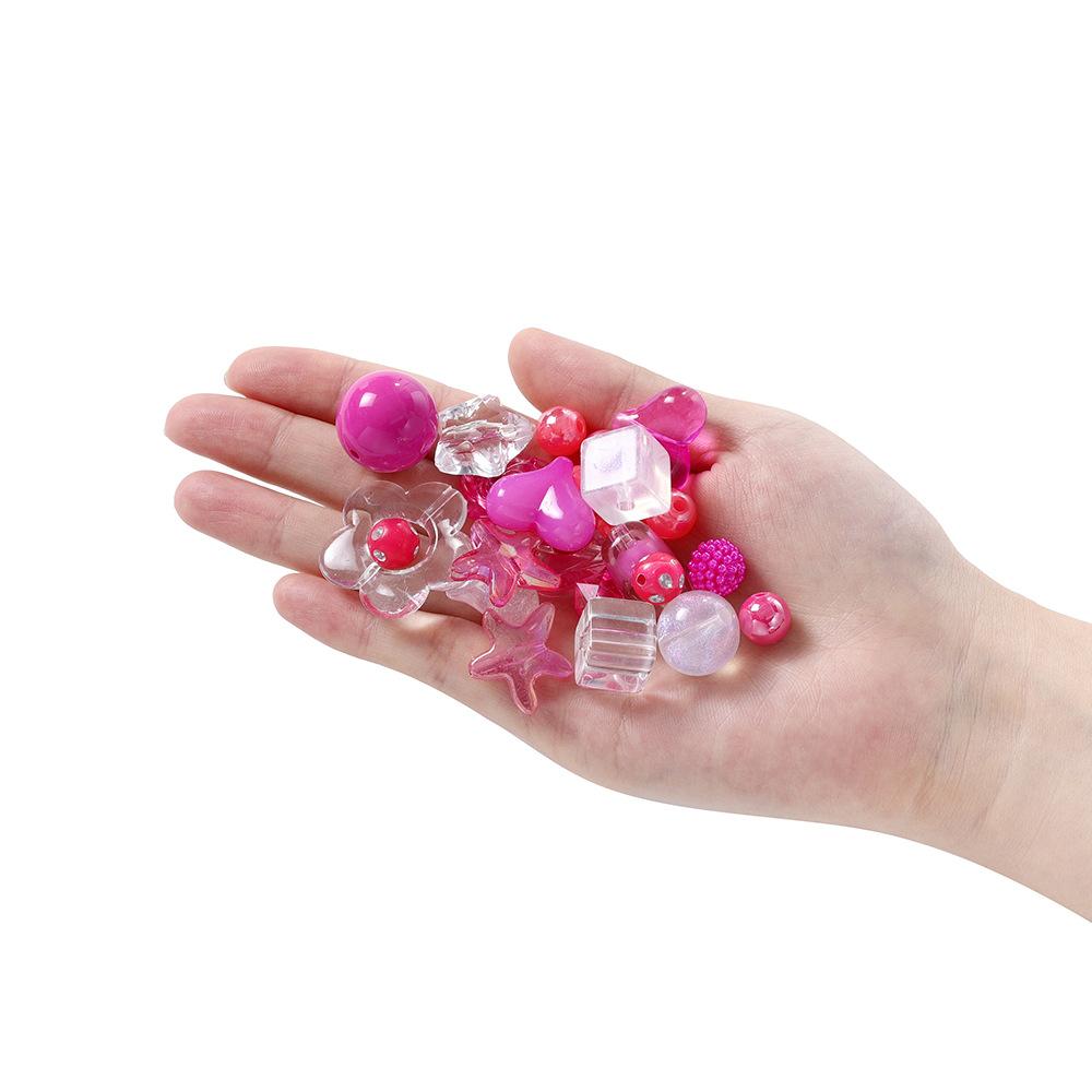 Acrylic 20g Mixed Bead Diy Mobile Phone Chain Accessories Hand-beaded Material Straight Hole Plastic Loose Bead Color Box