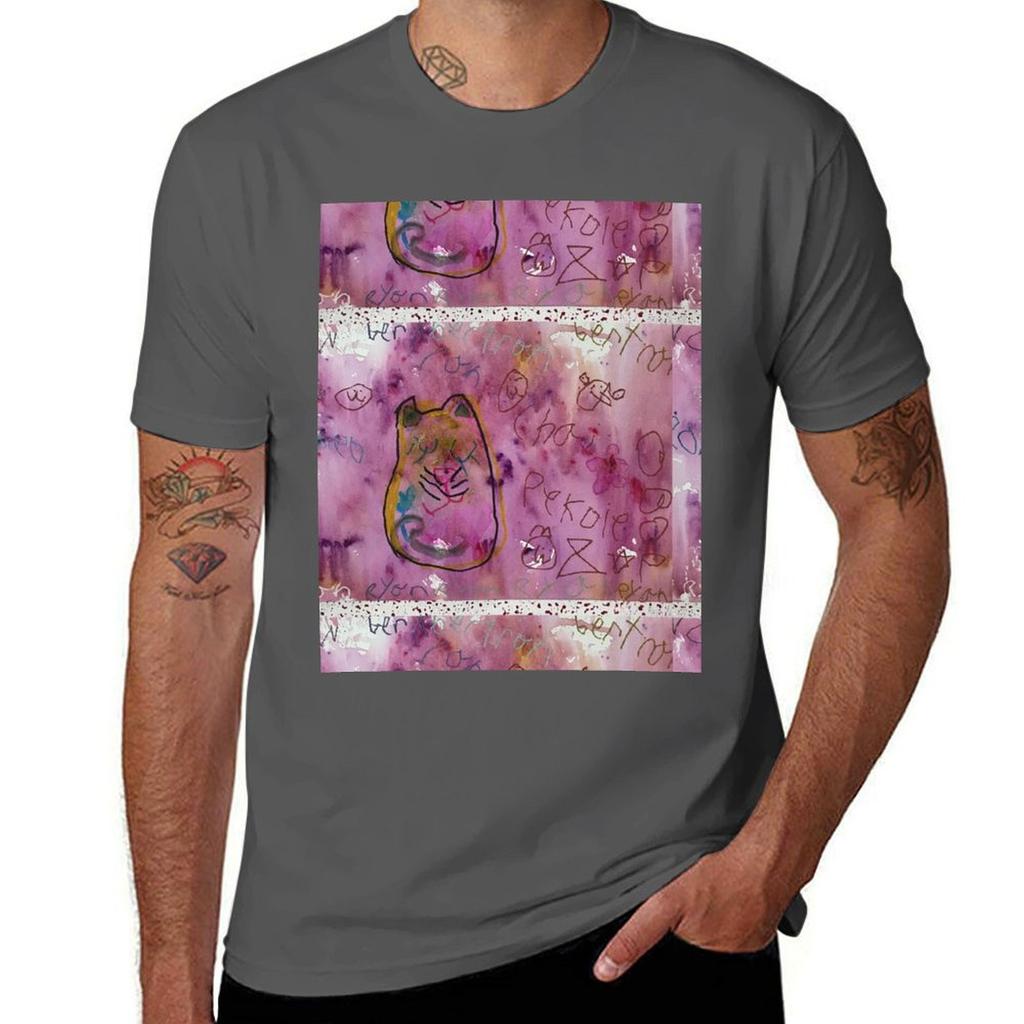 Magenta Cat Tshirt Athletic Quick Dry For Men Tshirt